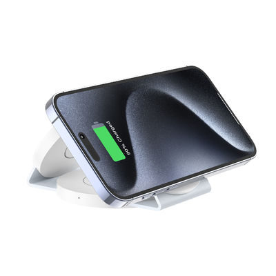 Buen precio Cargador móvil portátil sin cables plegable 3 en 1 Ahorro de espacio Carga por succión magnética en línea