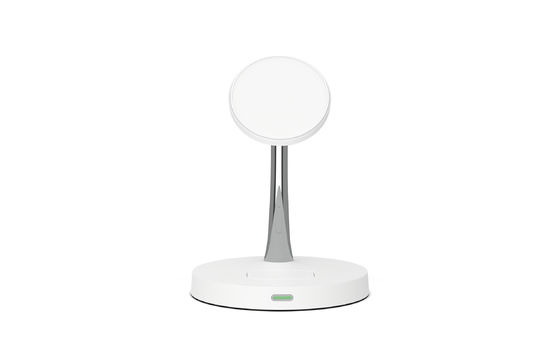 Buen precio 15w 10w 7.5w 5w Cargador inalámbrico de metal aleación de zinc negro y blanco con luz nocturna 2w en línea