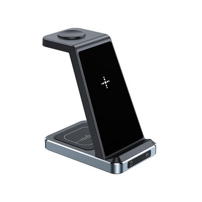 Buen precio X2 3 en 1 Tipo C cargador inalámbrico de teléfono soporte doble bobina oficial Samsung cargador rápido en línea