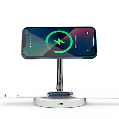 Buen precio 4A 12V cargador inalámbrico todo en uno teléfono reloj auricular cargador inalámbrico magnético en línea
