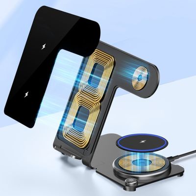 Buen precio Carga inalámbrica de metal 3W auricular y 2W de salida de reloj para una carga conveniente en línea