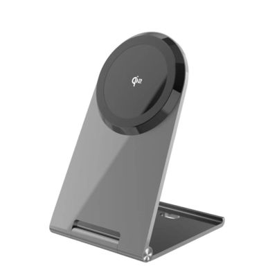 Buen precio Cargador inalámbrico de aleación de aluminio Qi 2 de 15W con protección contra sobre temperatura en línea