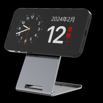 Buen precio Cargador inalámbrico de aleación de aluminio Qi 2 de metal con interfaz USB C y diseño plegable amortiguador en línea