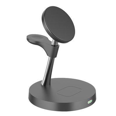 Buen precio 3W Posición de reloj 15W Posición de base soporte de carga sin cable plegable con cuerpo ABS de aleación de zinc en línea