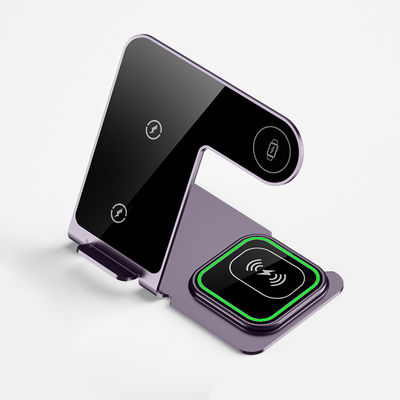 Buen precio 15W de aleación de aluminio de carga inalámbrica para iPhone teléfonos Samsung Qi - Plata / Negro / Azul / Gris en línea