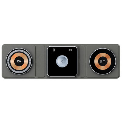 Buen precio Carga inalámbrica plegable 3 Doble 5W/7.5W/10W/15W Pad de carga de energía de alta eficiencia en línea