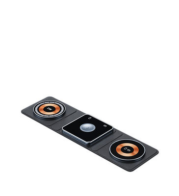 Buen precio Cargador de viaje plegable Pad de carga inalámbrico de 15W Protección contra el sobrecalentamiento para teléfonos auriculares y relojes en línea