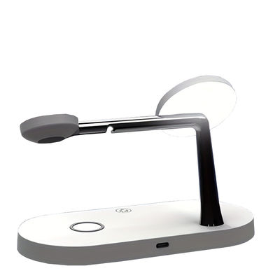 Buen precio Estación de carga inalámbrica 4 en 1 de aleación de zinc ABS e interfaz de salida USB-A para dispositivos inteligentes en línea