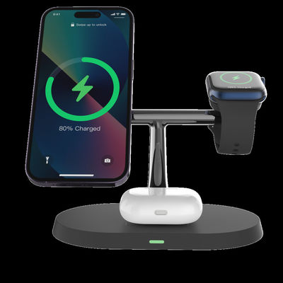 Buen precio Estación de carga inalámbrica magnética 3 en 1 con carga magnética de iPhone / iWatch en línea