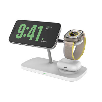 Buen precio Cargador inalámbrico magnético QI2 5 en 1 para iPhone, soporte de carga rápida Mag-Safe de 15W para iPhone 17/17 Pro/17 Air/17 Pro Max 16/15/14/13/12 Series, estación/base de carga inalámbrica magnética Apple para AirPods en línea