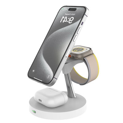 Buen precio 4 en 1 cargador inalámbrico magnético 15W para Iphone 16/15/14/13/12 para Airpods auriculares Qi teléfonos en línea