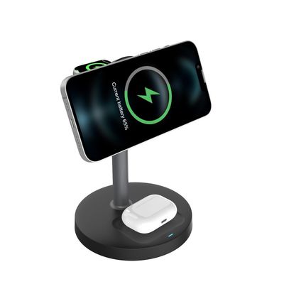 Buen precio S11 Bastidor de carga inalámbrico magnético 3 en 1 con ángulo de carga ajustable e interfaz de entrada USB tipo-C en línea