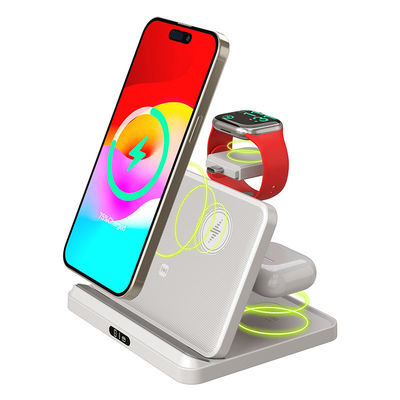 Buen precio A21 cargador rápido inalámbrico 3 en 1 cargador de pie soporte Apple y Samsung auriculares / Iwatch cargador rápido en línea