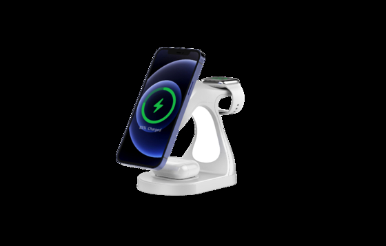 Buen precio Y008 Estación de carga inalámbrica magnética inteligente 4 en 1, estilo delfín Y008 Cargador inalámbrico 4 en 1 para Apple en línea