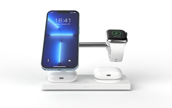 Buen precio T218 Apple Wireless Charger For Iphone ABS+Zine Alloy Black Wireless Charger en línea