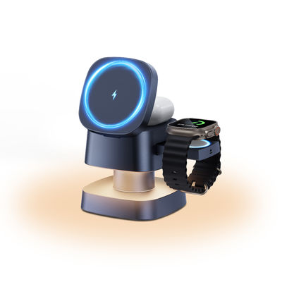 Buen precio Cargador inalámbrico 4 en 1 con luz nocturna 15W/10W/7.5W/5W Cargador plegable en línea