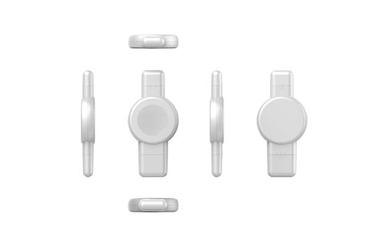 6 mm de transmisión de reloj portátil blanco cargador inalámbrico 3 en 1 Samsung / Apple