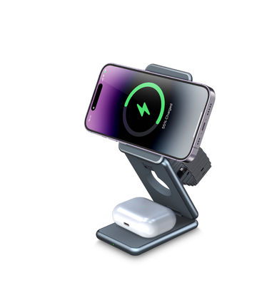 Cargador inalámbrico plegable de aleación de aluminio 5V 2A Qi Cargador inalámbrico para Iphone