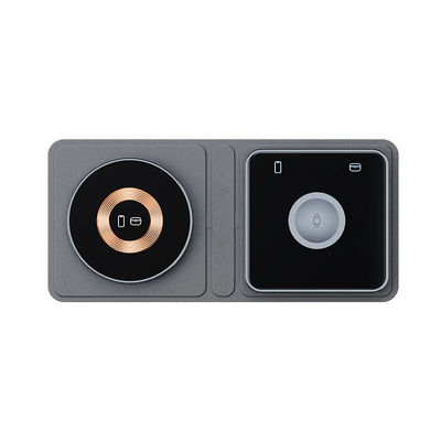 Buen precio Teléfono móvil Reloj auricular 15W Cargador inalámbrico plegable de viaje Azul y gris en línea