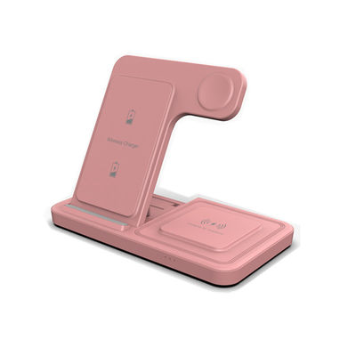 Cargador inalámbrico de doble bobina 3 en 1 Iphone 15W Carga rápida Negro o blanco