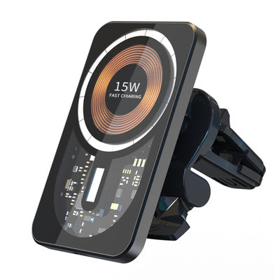 Buen precio 15W de aleación de aluminio cargador de teléfono de automóvil magnético ligero inalámbrico en línea