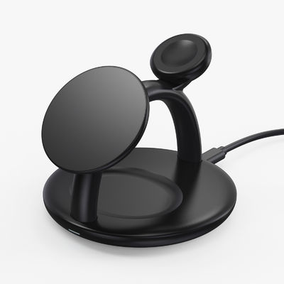 Estación portátil de carga triple - 15W de carga rápida magnética para teléfono, reloj y auriculares, calidad certificada, espacio
