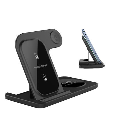 Diseño plegable 3-en-1 manzana Cargador inalámbrico Carga eficiente Fácil de llevar