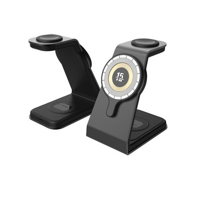 Buen precio SC022 Cargador de teléfono inalámbrico magnético multifuncional Stand de teléfono Airpods y cargador de reloj en línea