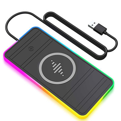 Pad de carga inalámbrica para automóviles compatible con Apple y Samsung 2 en 1 Cargador inalámbrico de automóviles USB 15W Carga rápida