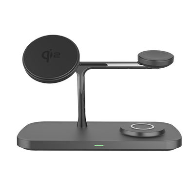 QI cargador inalámbrico magnético rápido tipo-C soporte de aleación de zinc para teléfono IWatch auricular