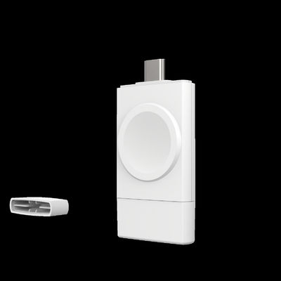 Buen precio Mini tamaño de doble interfaz Samsung Apple Watch Cargador USB A y USB C Cargador de reloj inalámbrico en línea