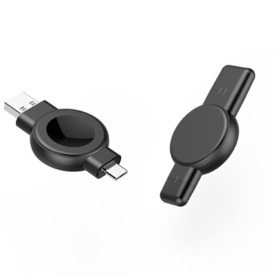 Buen precio Compacto diseño Samsung Apple Watch cargador inalámbrico con USB-A y USB-C doble enchufe en línea