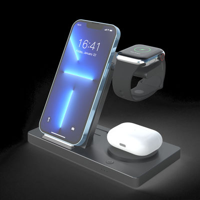 Buen precio Luz nocturna Estación de carga inalámbrica plegable de 3W con logotipo personalizado en línea