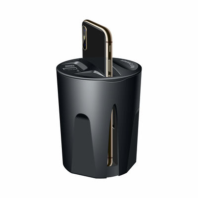 Buen precio Frecuencia de carga 110-205KHz Cargador inalámbrico para automóviles con doble interfaz de salida USB en línea
