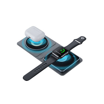 Buen precio Pad de carga inalámbrica plegable para teléfonos inteligentes negro 3 en 12 en línea