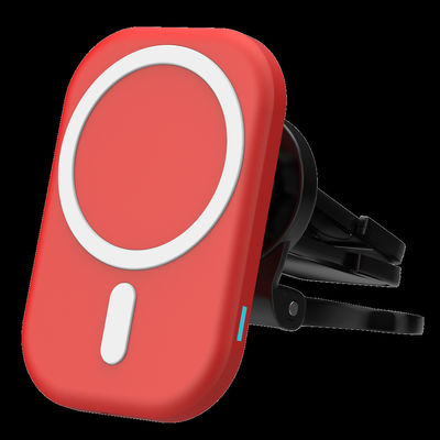Buen precio 15W cargador de automóviles magnético inalámbrico de ventilación de aire con material de gel de silicona ABS en línea