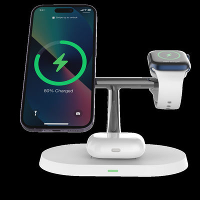 Buen precio Cargador inalámbrico PD/QC Compatible con el Airpod del teléfono inteligente Qi IWatch en línea