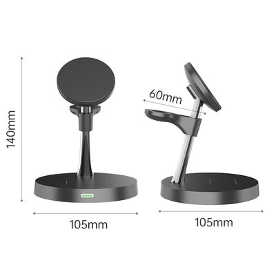 4 en 1 luz nocturna magnética rápida cargador inalámbrico ABS material de aleación de zinc frecuencia de trabajo 110-205KHz