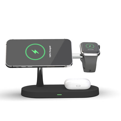 Cargador inalámbrico de luz nocturna de 2W de larga duración para iPhone blanco y negro