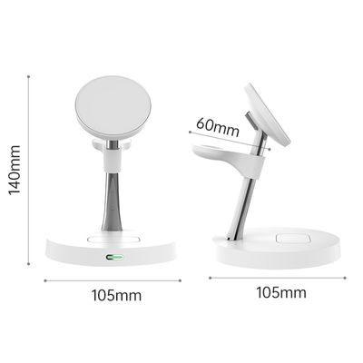 calidad Cargador inalámbrico plegable T269D Soporte 15W / 10W Cargador rápido con traje de lámpara nocturna para el iwatch y el reloj samsung fábrica