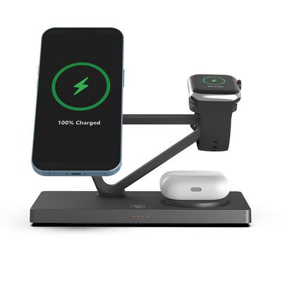 T216 Cargador rápido inalámbrico 15W/10W/7.5W /5W Apoya el teléfono Apple y Samsung con cargador ABS de luz nocturna