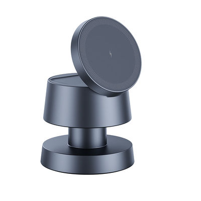 Buen precio Industrial XH-X6 Cargador rápido inalámbrico 15W/10W Apoyo de pintura metálica Ajuste del ángulo con cargador de luz de dos colores en línea