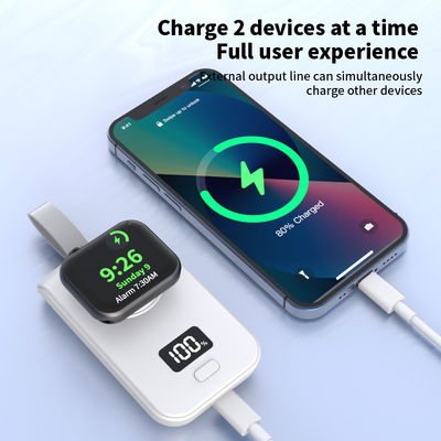 2025 Último cargador inalámbrico para Apple Watches ABS + PC 2W Mini Power Bank soporte Harging Iwatch