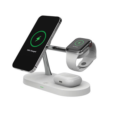 2025 T268C Nuevo cargador inalámbrico de carga rápida de venta al por mayor Soporte para teléfonos Apple y Samsung Relojes y auriculares Cargador inalámbrico