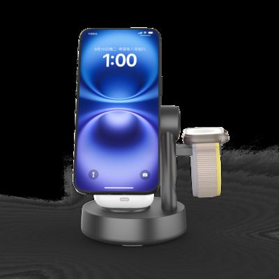 Buen precio 25W Qi2 cargador inalámbrico magnético Stand 5 en 1 altavoz Bluetooth Para iPhone 17~12 Pro Apple Watch 9 Airpods Pro Carga rápida en línea