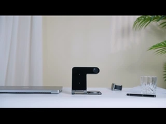 PD/QC Metal inalámbrico 3 en 1 soporte de carga 6 mm distancia de carga