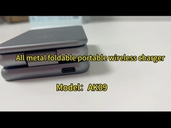 Pad de carga inalámbrica plegable de aleación de aluminio AK09 2024 para relojes inteligentes auriculares y teléfonos celulares