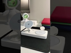 Cargador inalámbrico plegable 3 en 1 de viaje con diseño de iluminación 1w para cargar teléfono auricular iwatch