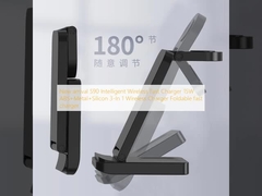 Nueva llegada S90 Inteligente cargador rápido inalámbrico 15W ABS + Metal + Silicio 3-en 1 cargador inalámbrico cargador rápido plegable