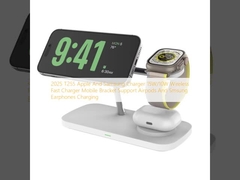 2025 T255 Apple And Samsung Cargador 15W / 10W Cargador rápido inalámbrico soporte de soporte de soporte móvil Airpods y Smsung Cargar auriculares